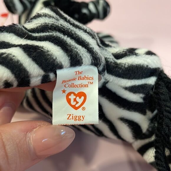 1995 Ziggy The Zebra Wide Stripes 4th Generation NWT PVC Pellets 9” long #4063 - Picture 10 of 11